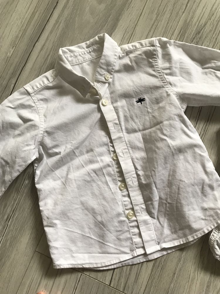 80-86 białe koszule dla chłopca