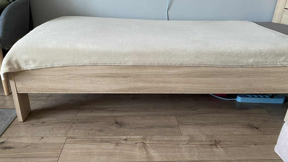 Łóżko 90x200 cm z płyty meblowej dąb artisan