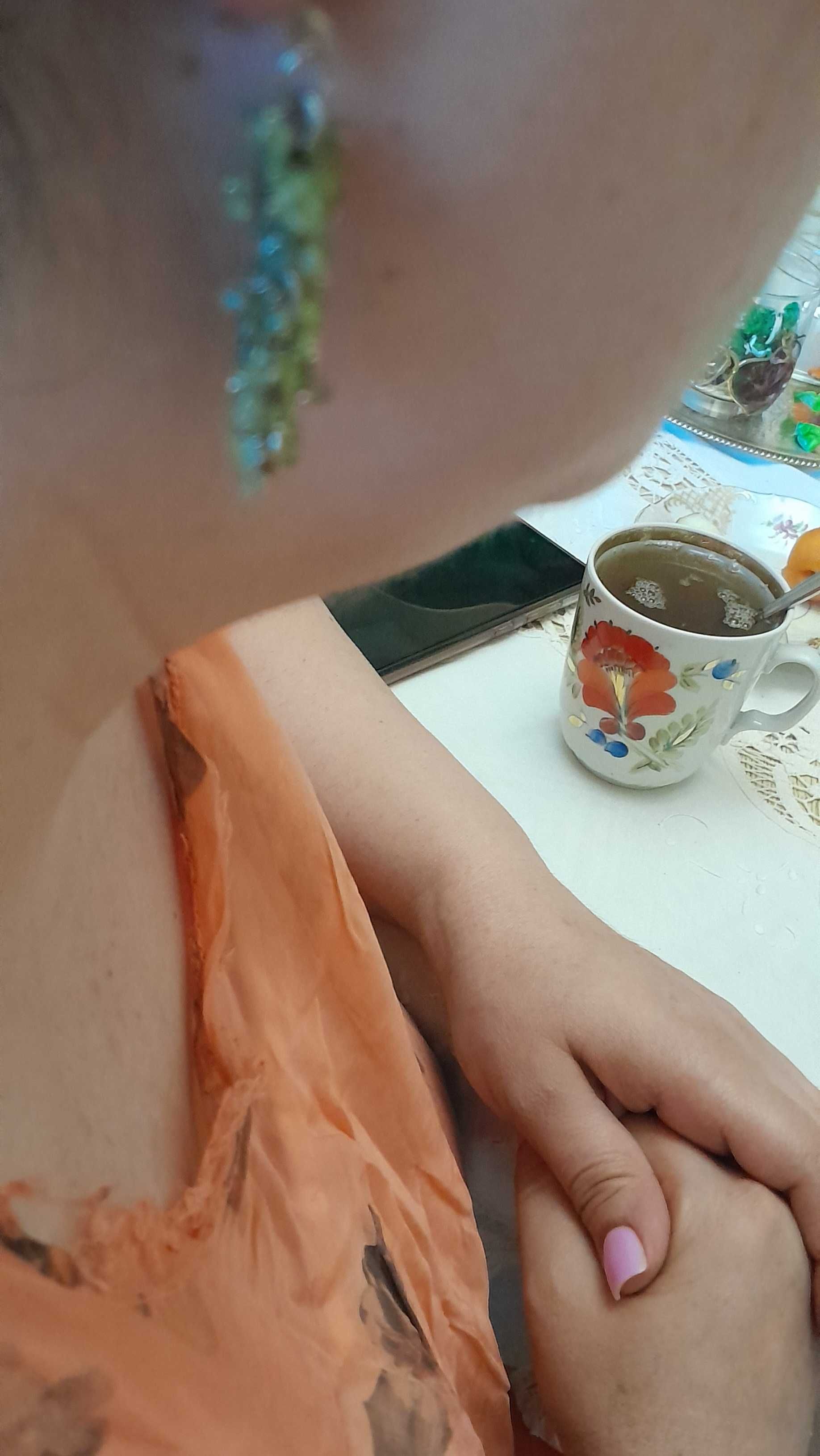 Красивые серебрянные серёжки с розовым камнем. Ретро