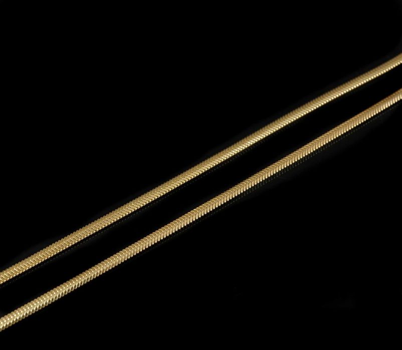 Złoto 585 - Złoty łańcuszek płaska żmijka 45 cm