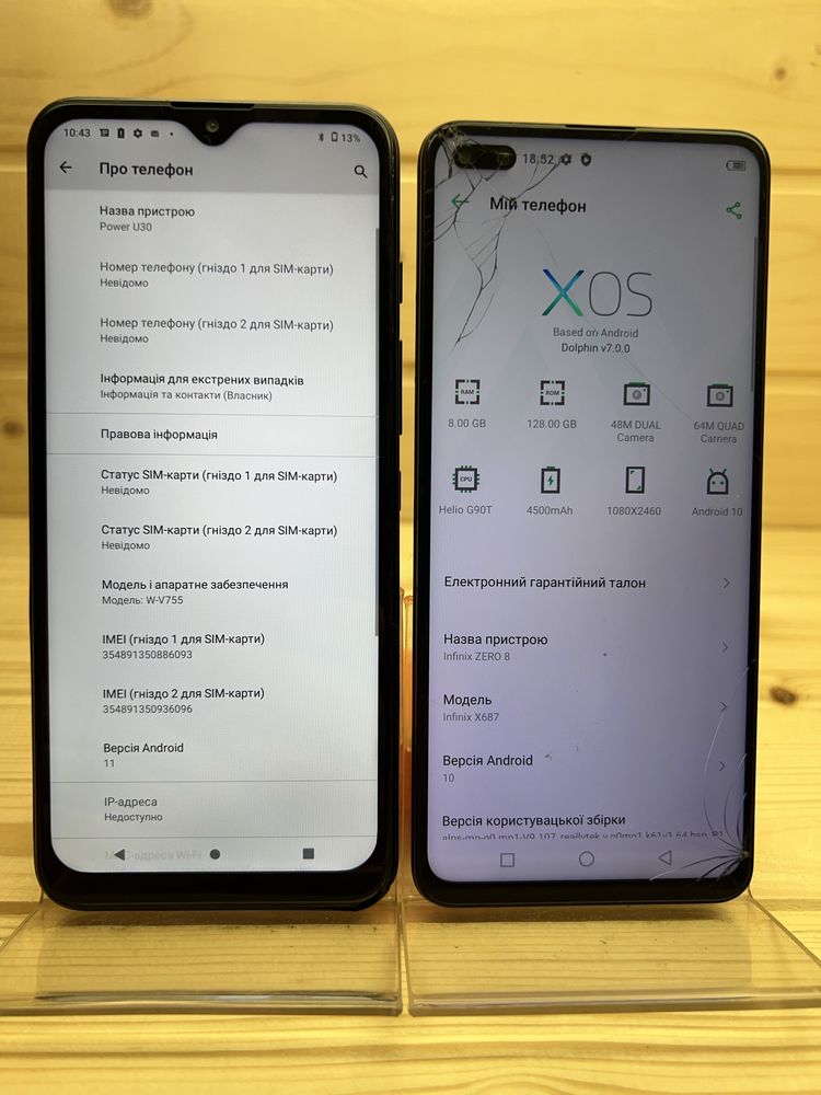 Infinix zero 8 8/128 gb wiko power u30