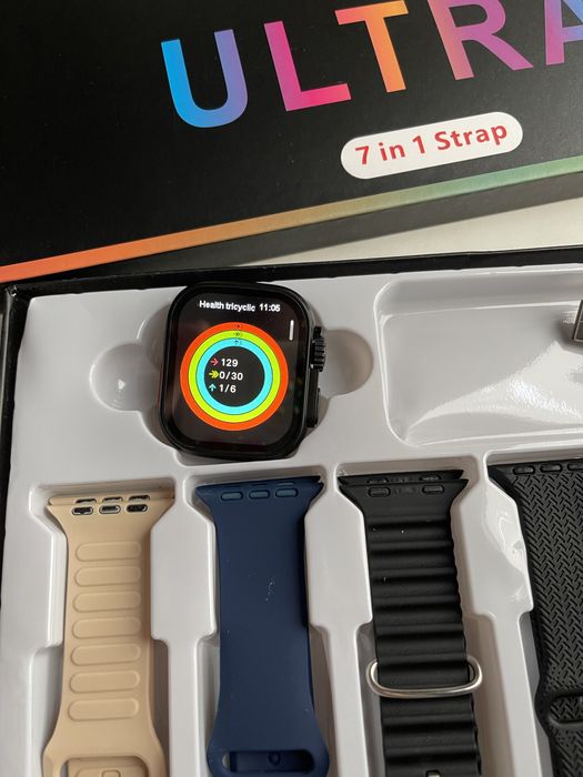 Smart watch com 7 braceletes