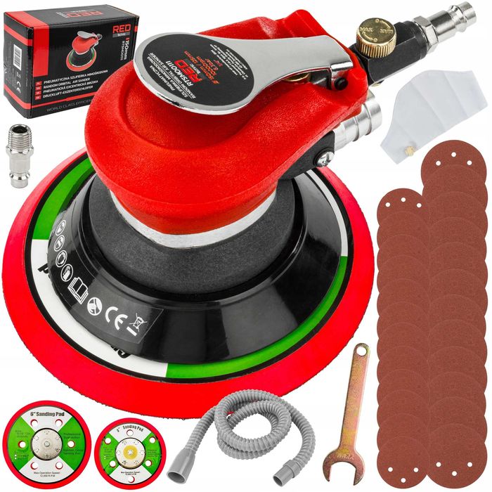 Szlifierka pneumatyczna oscylacyjna mimośrodowa 2x pad 150mm 125mm