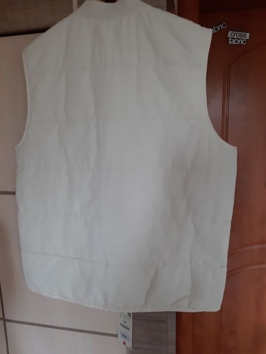 Kamizelka biała Zara męska L lekko ocieplana kolekcja premium sport