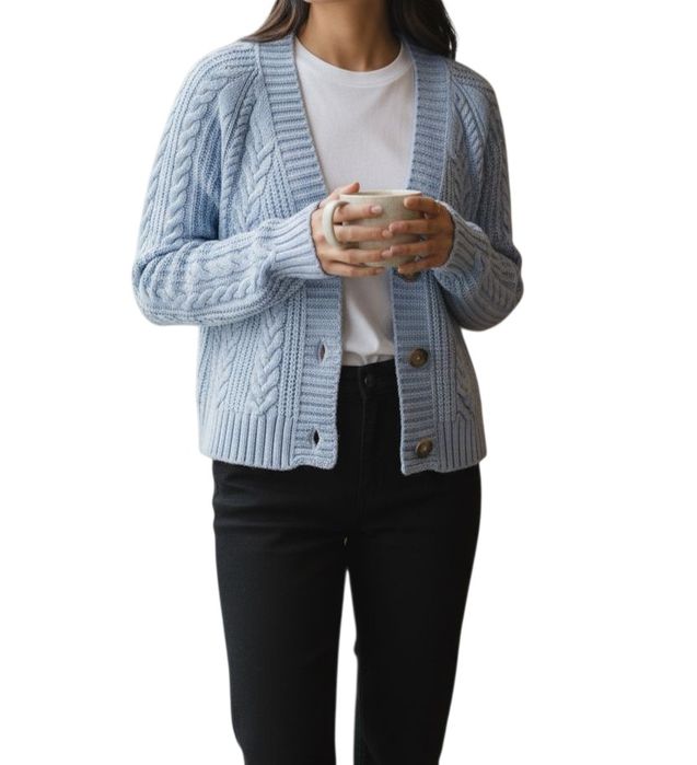 Błękitny sweterek kardigan Reserved rozmiar S 36