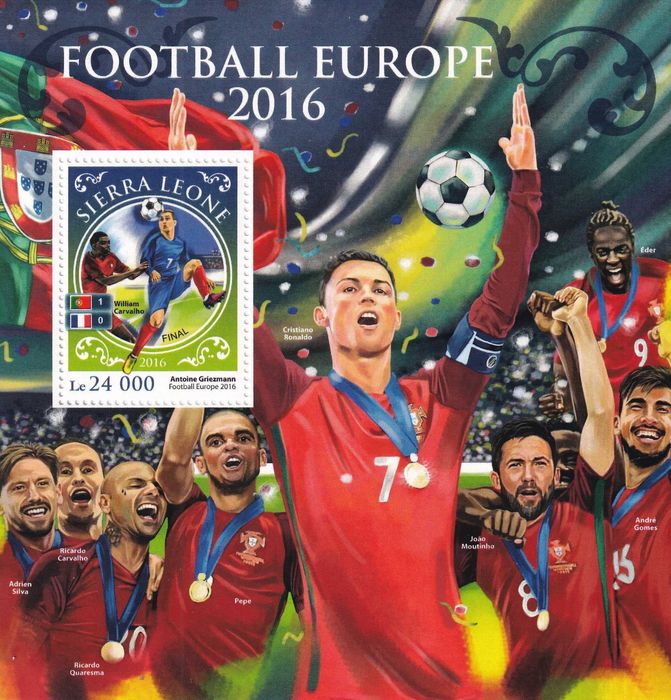 Sierra Leone 2016 cena 5,90 zł kat.8€ - sport, piłka nożna