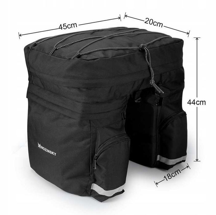 Torba dla Rowerzystów ( MEGA Pojemna!!! ) + Pokrowiec | #DalekaWyprawa