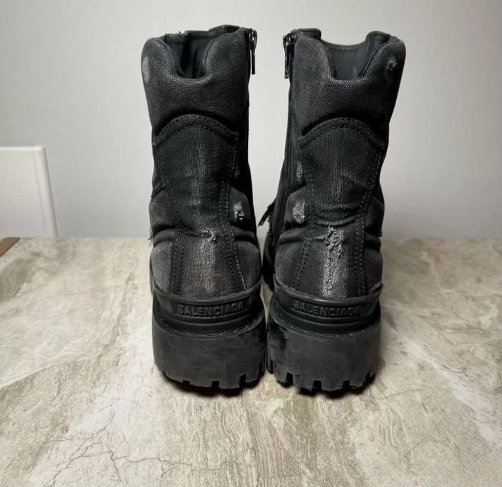 Balenciaga Strike boots black distress ботинки | баленсиага страйк