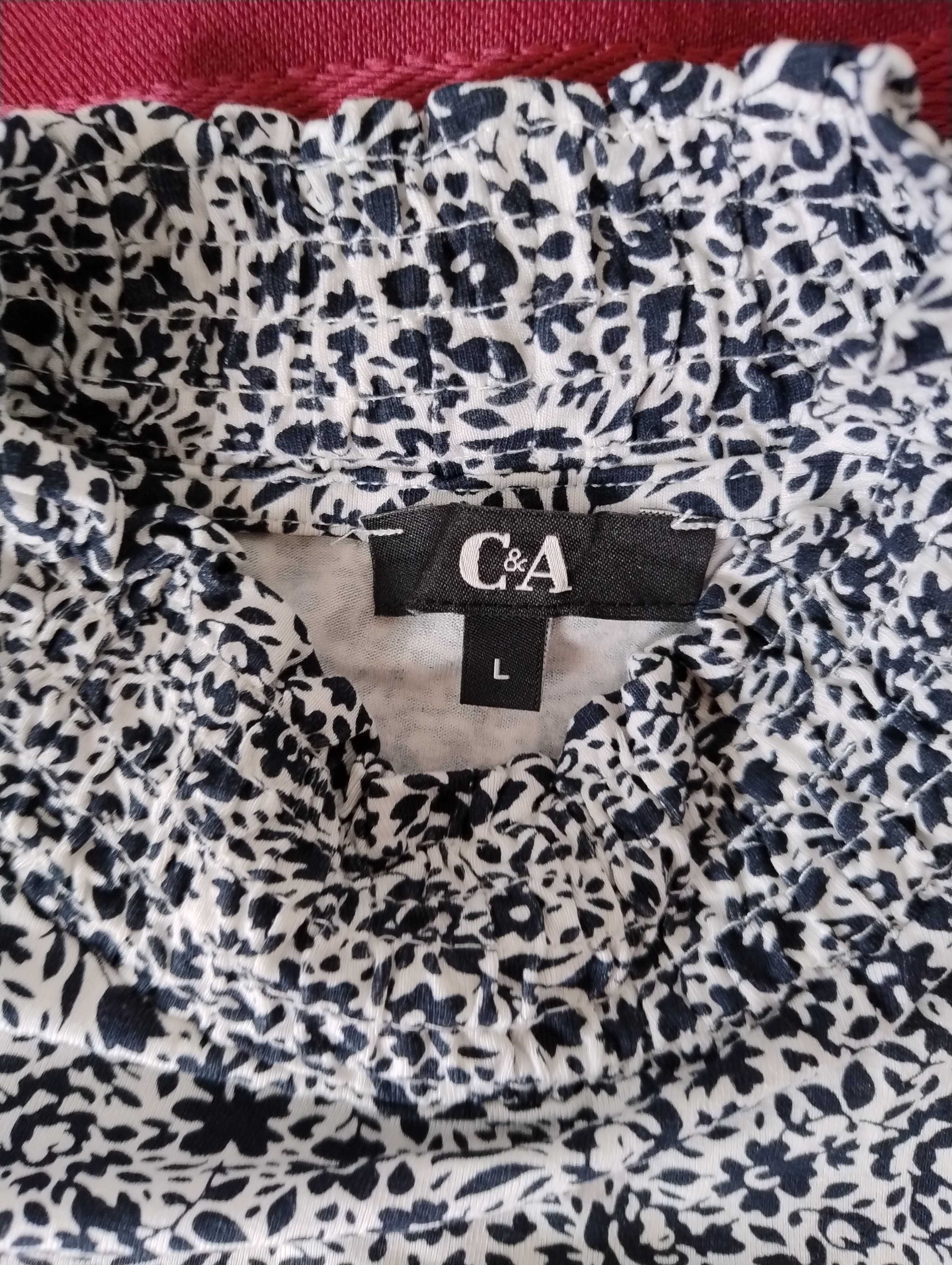 SUPER CENA Bluzka Shein Curve 2XL-3XL, bluzka C&A r. L w kwiatki