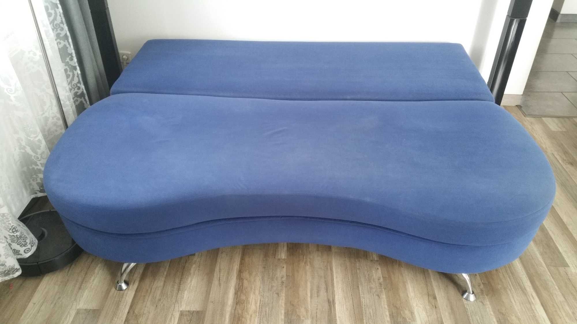 Sofa plus dwa fotele niebieskie