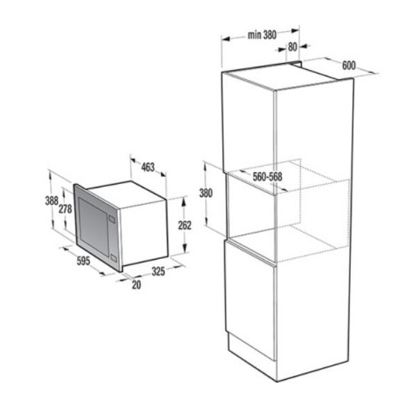 Продам вбудовану микрохвильову піч GORENJE BM300X