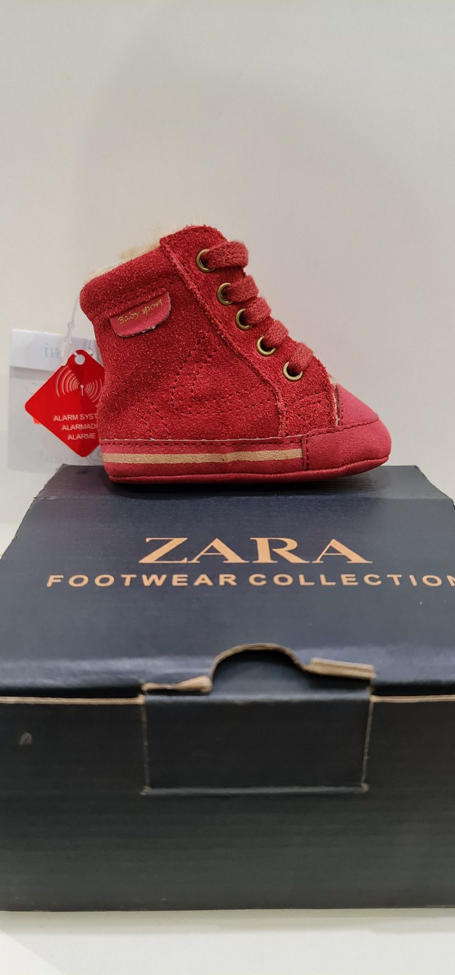 Зимние  кожаные пинетки, ZARA