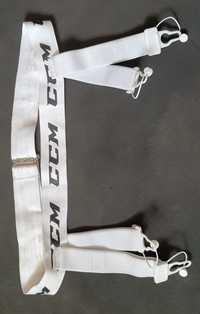 Підтяжки для хокейних гетрів, білі CCM