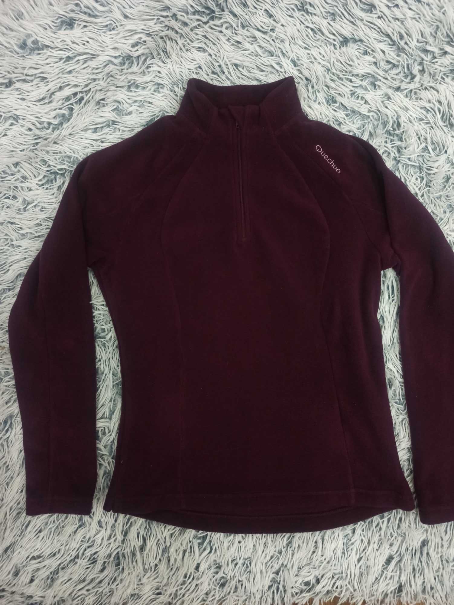 Bluza bordowa polar quechua xs damska