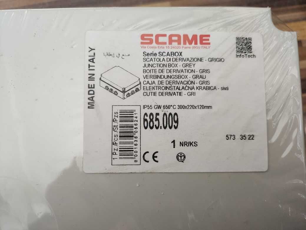 Puszka instalacyjna Scabox IP55 z dławnicami 685.009 300x220x120mm