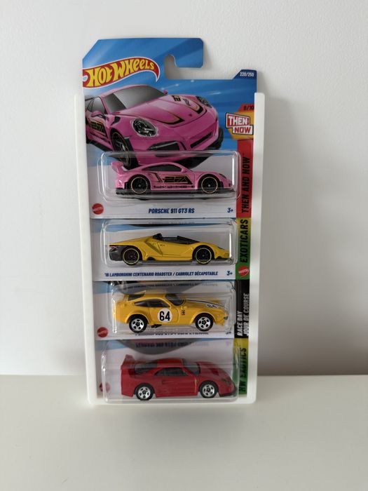 Hot Wheels Ferrari, Porsche, Lamborghini- zestaw 4szt. / ramka gratis