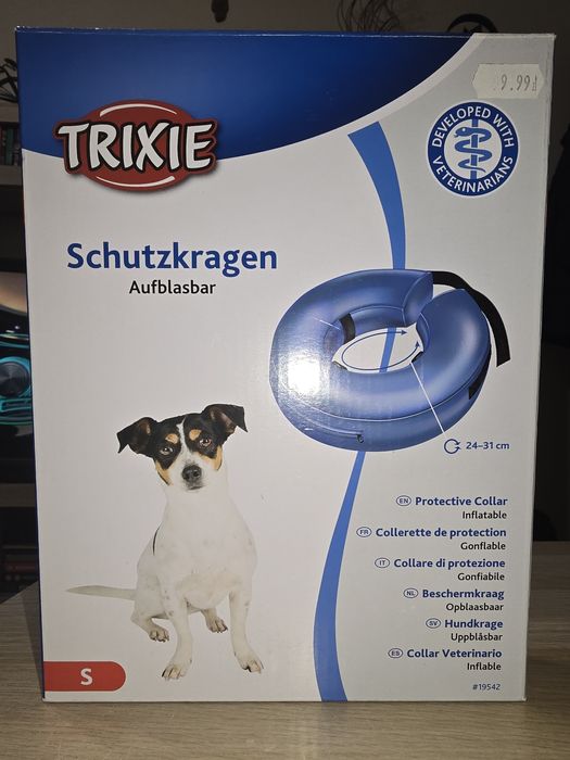 Kołnierz ochronny dla psa dmuchany rozm. S