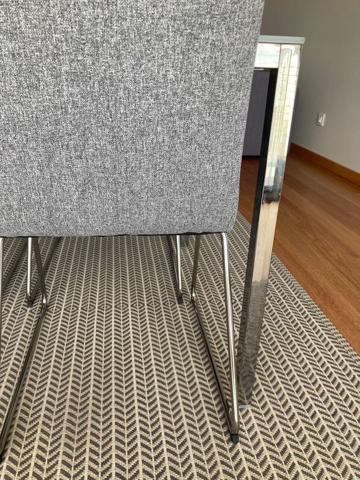 Cadeiras IKEA tecido cinzento