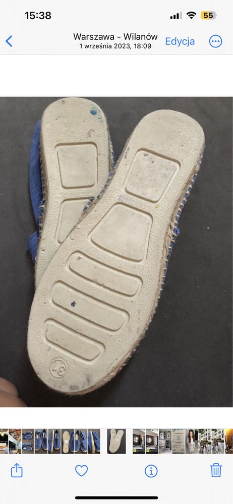 Espadryle dwie sztuki rozmiar 31 i 32 nowe