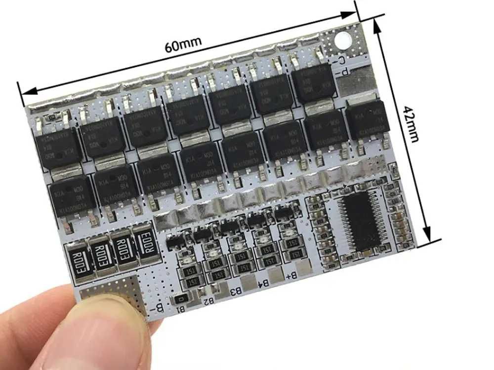 BMS універсальний контролер заряду,з балансиром, 100A для Li-ion