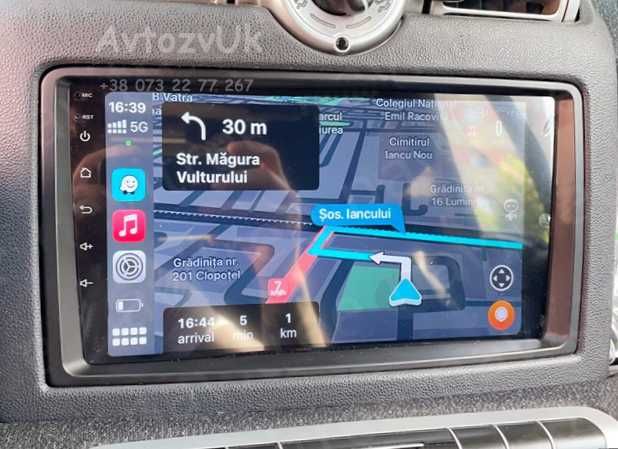 Android 14 SMART Mercedes Benz GPS USB Смарт 2 дин CarPlay Магнитола