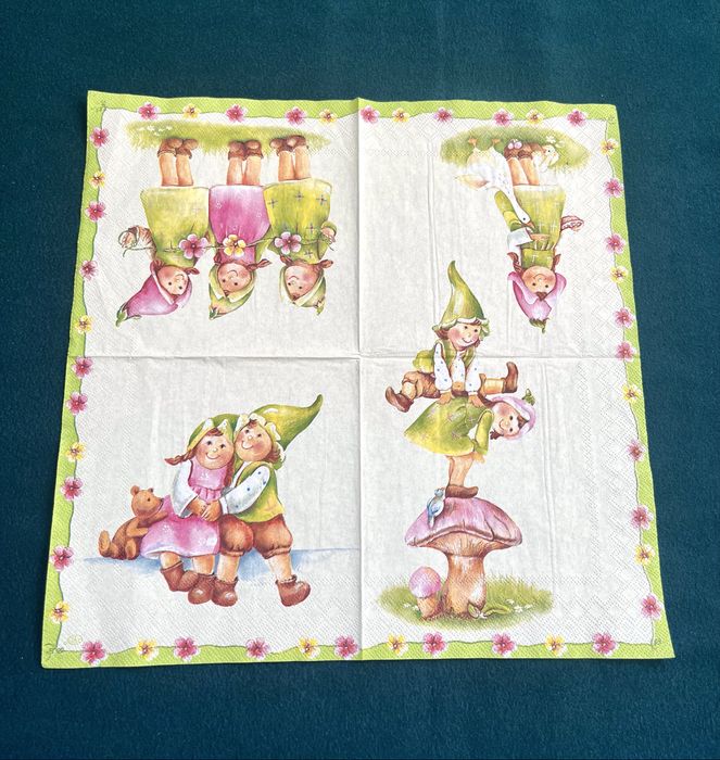 Zestaw 7 serwetek dziecięcych do decoupage