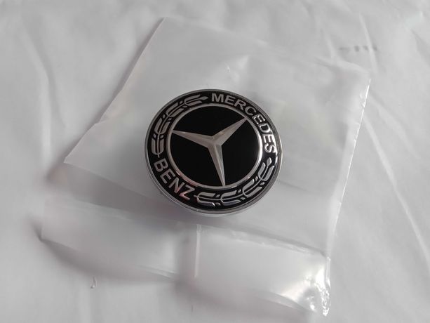 Logo emblemat do mercedesa czarno-biały na maske średnica 5,6cm