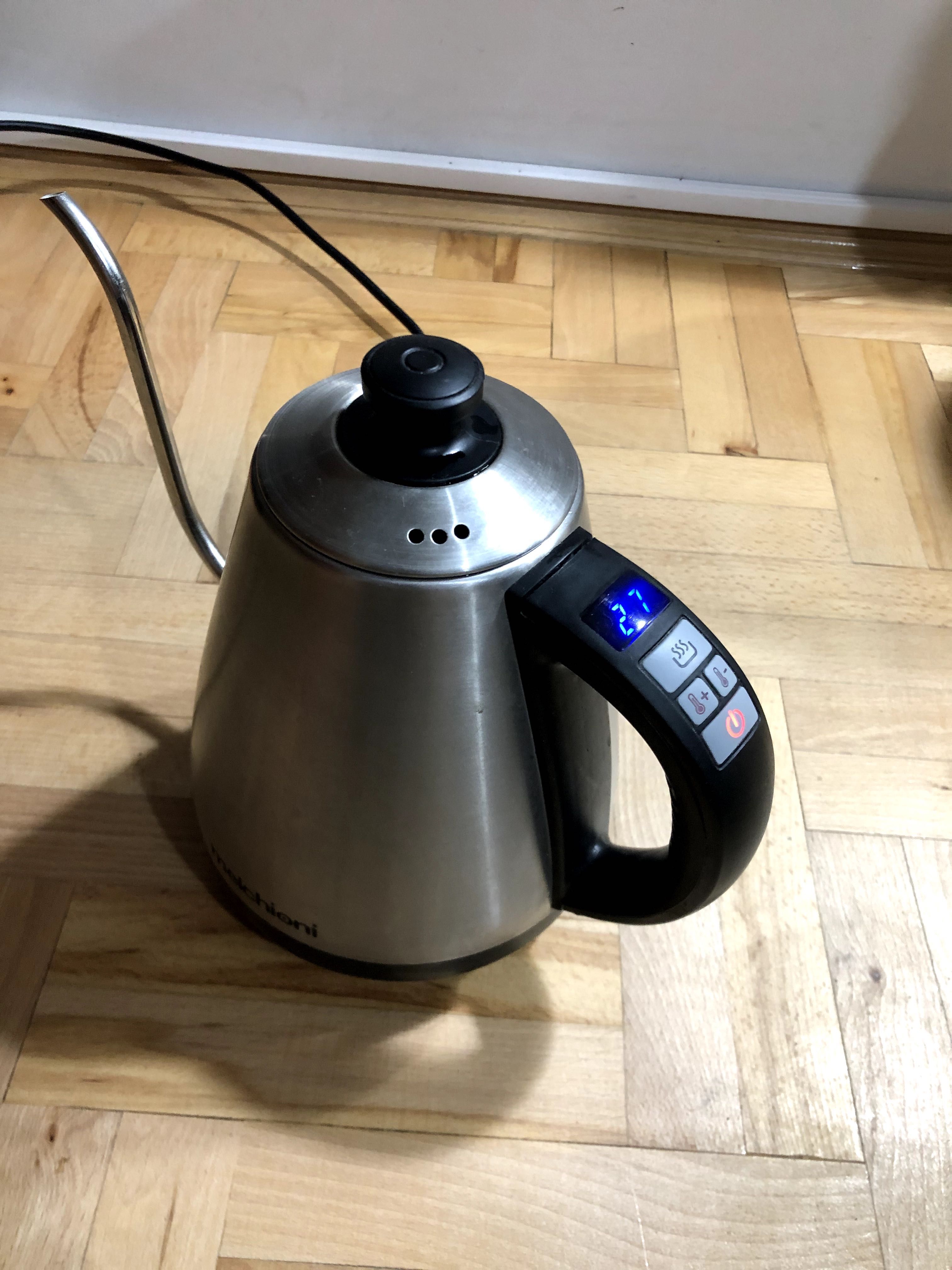 Czajnik elektryczny z wylewką do kawy, herbaty z regulacją temperatury