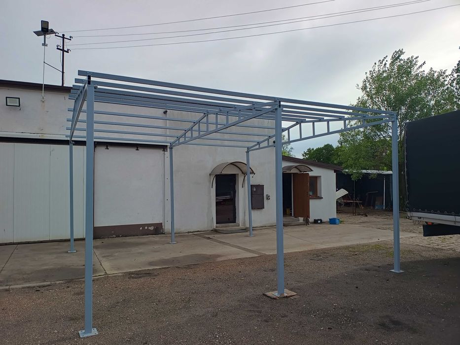 wiata garaż konstrukcja stalowa 6x5,8x3