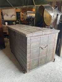 stara skrzynia drewniana XXL kufer oryginalny indyjski UNIKAT