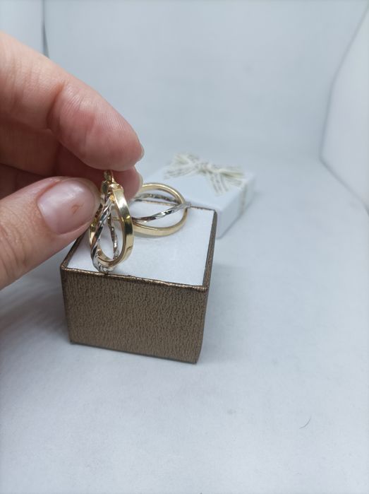 Złote kolczyki kółka 585 średnica 1,80 cm