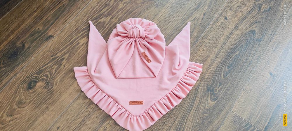 zestaw Turban chusta dla dziewczynki, Handmade