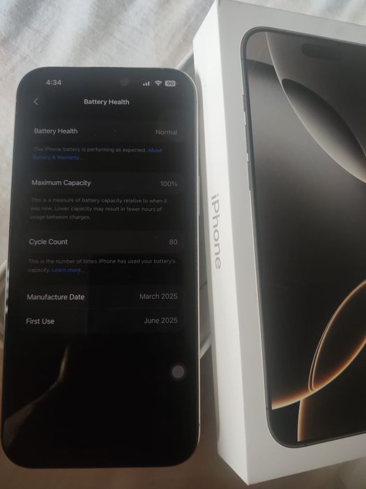 Iphone 16 pro max with box and extra covers