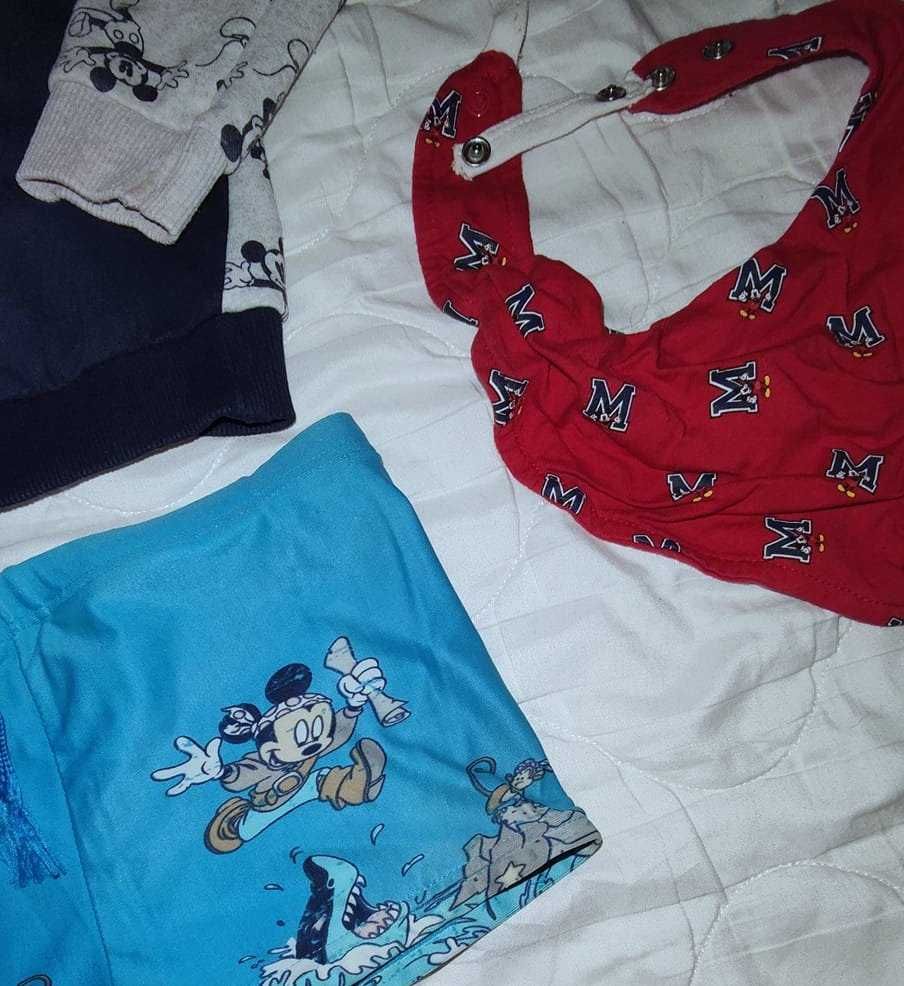 Zestaw MYSZKA MIKI DISNEY bluza,dwie apaszki,kąpielówki stan Bdb 86