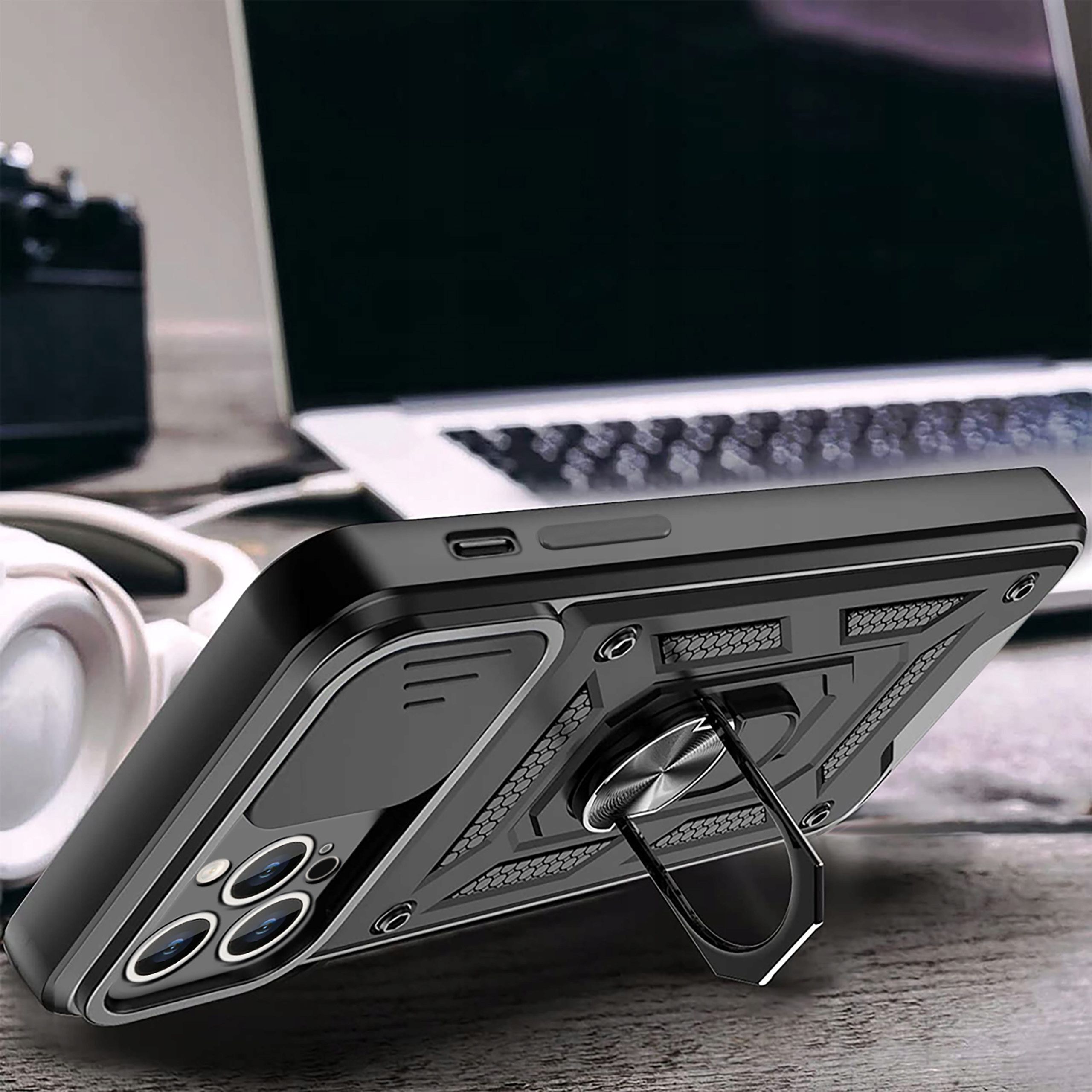 Etui Pancerne iPhone 16 Pro Max CamShield z Podstawką