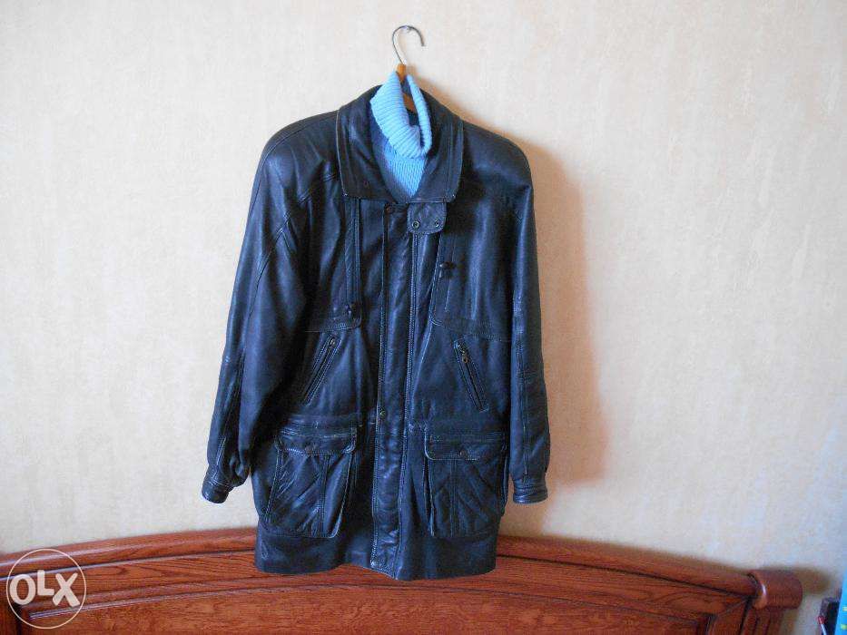 куртка мужская кожаная (Турция) XL черного цвета недорого