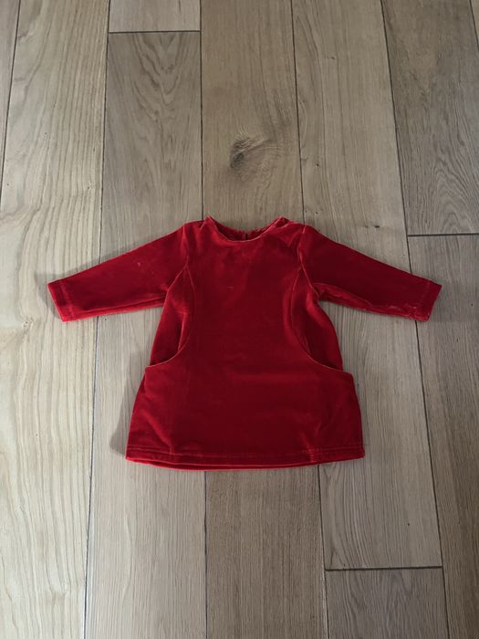 Śliczna sukienka czerwona 86cm jak nowa