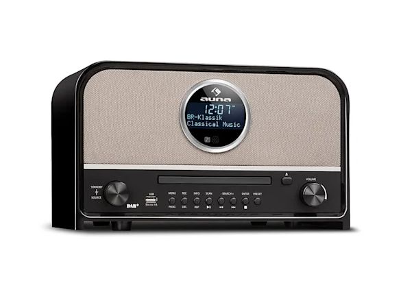 Ретро проигрыватель 60 Вт Радио Магнитола BТ CD USB AUX auna Columbia