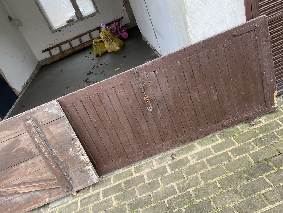 Drzwi gospodarcze drewniane lata 90 PRL