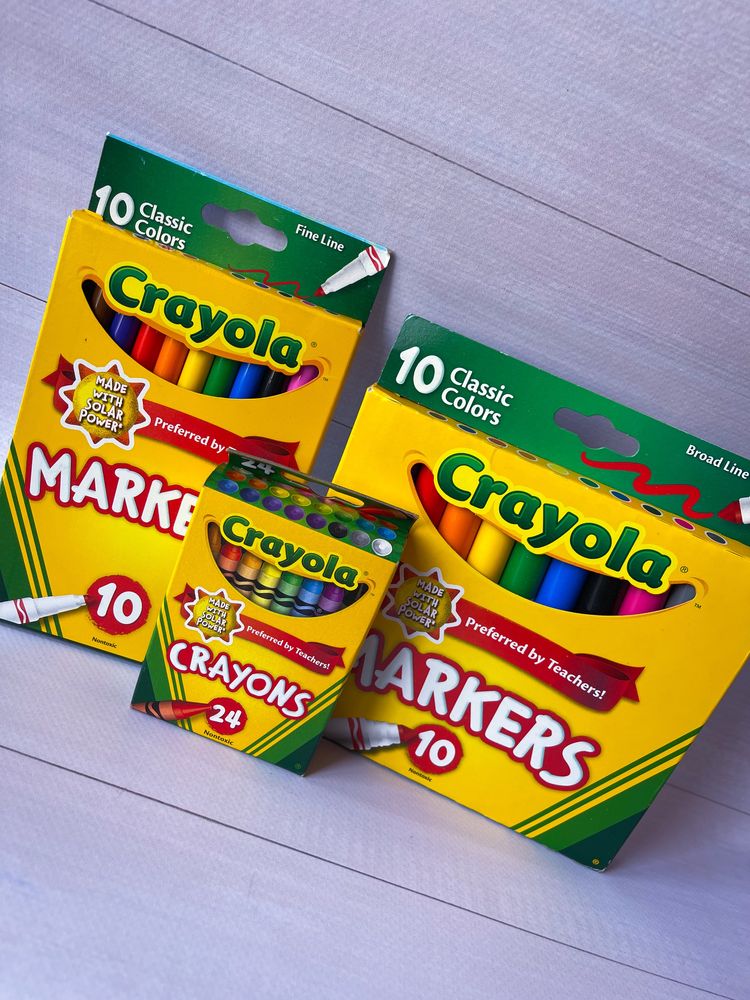 Crayola crayons крайола олівці воскові фломастери оригінал