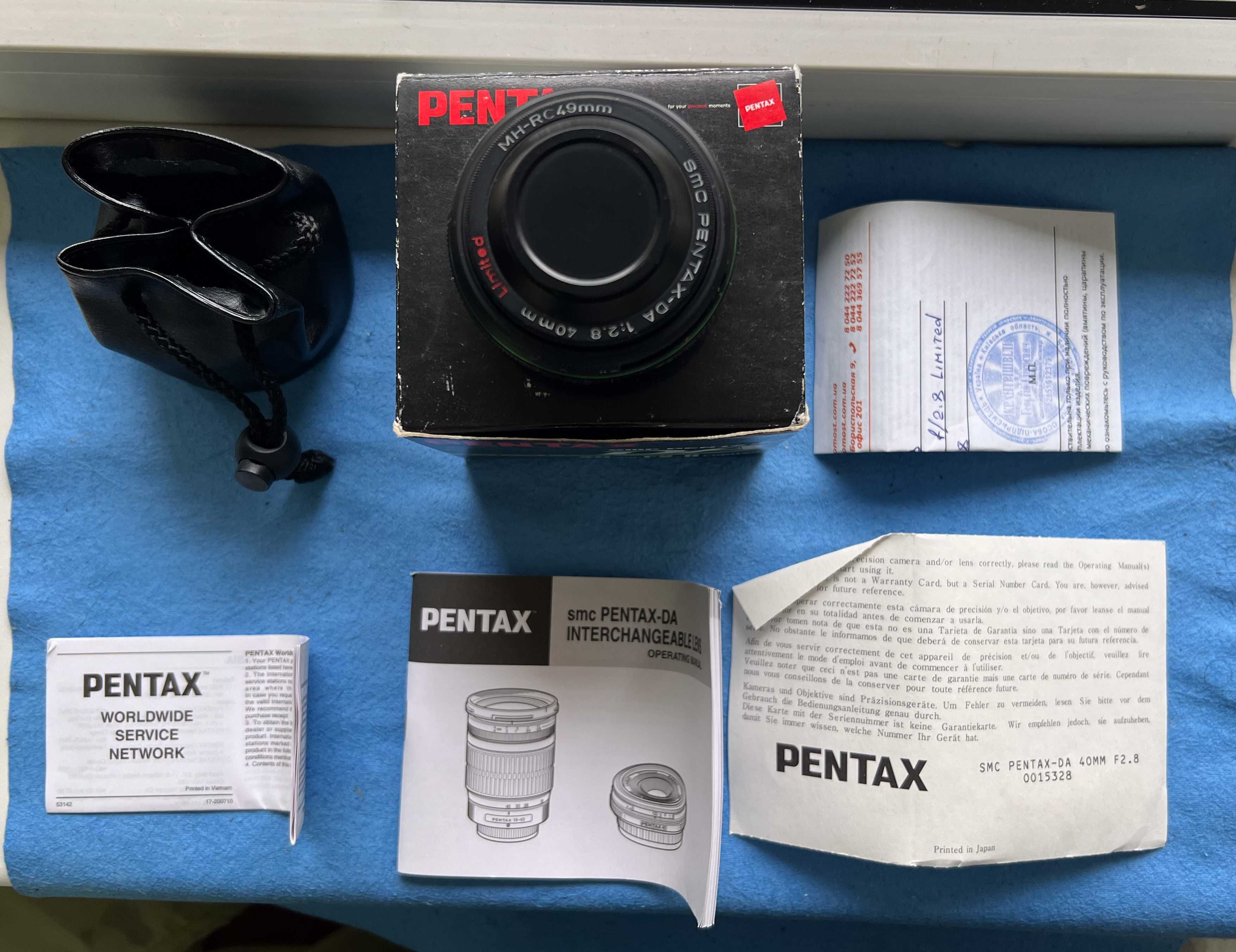 Объектив SMC Pentax-DA 40mm F2.8 Limited