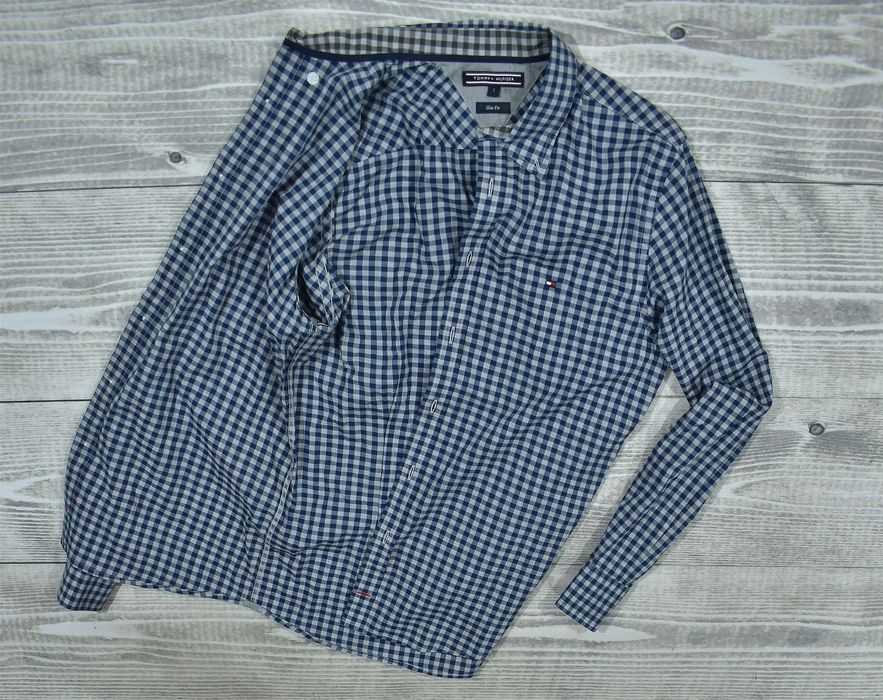 Tommy Hilfiger Męska Koszula W Kratkę Slim Fit / S