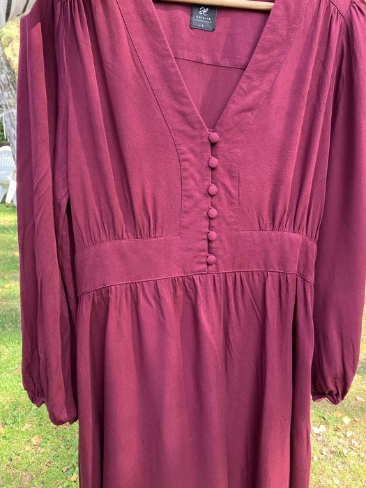 Sukienka retro Aeterie Primula Bordeaux