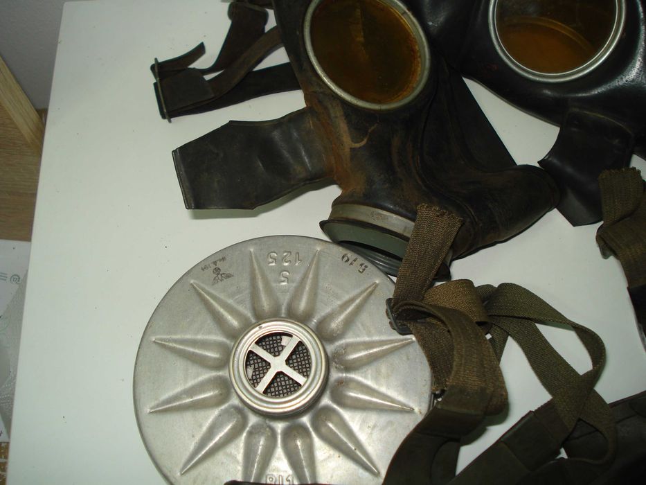 6 niemieckich  masek luftschutz VM 40