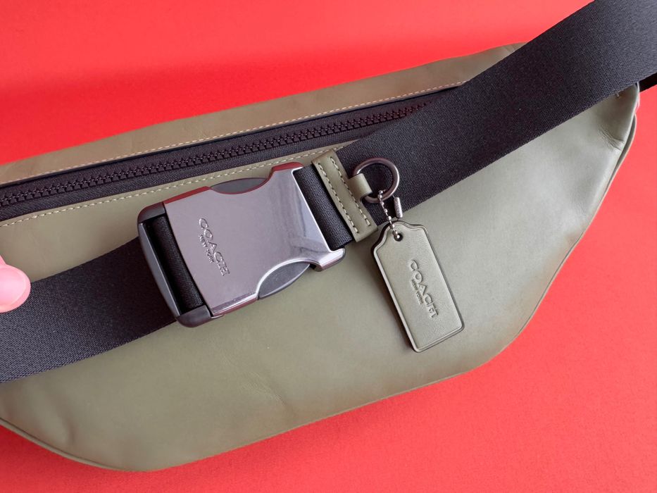 Coach Racer Belt Bag Оригінал шкіряна сумка Бананка через плече NEW