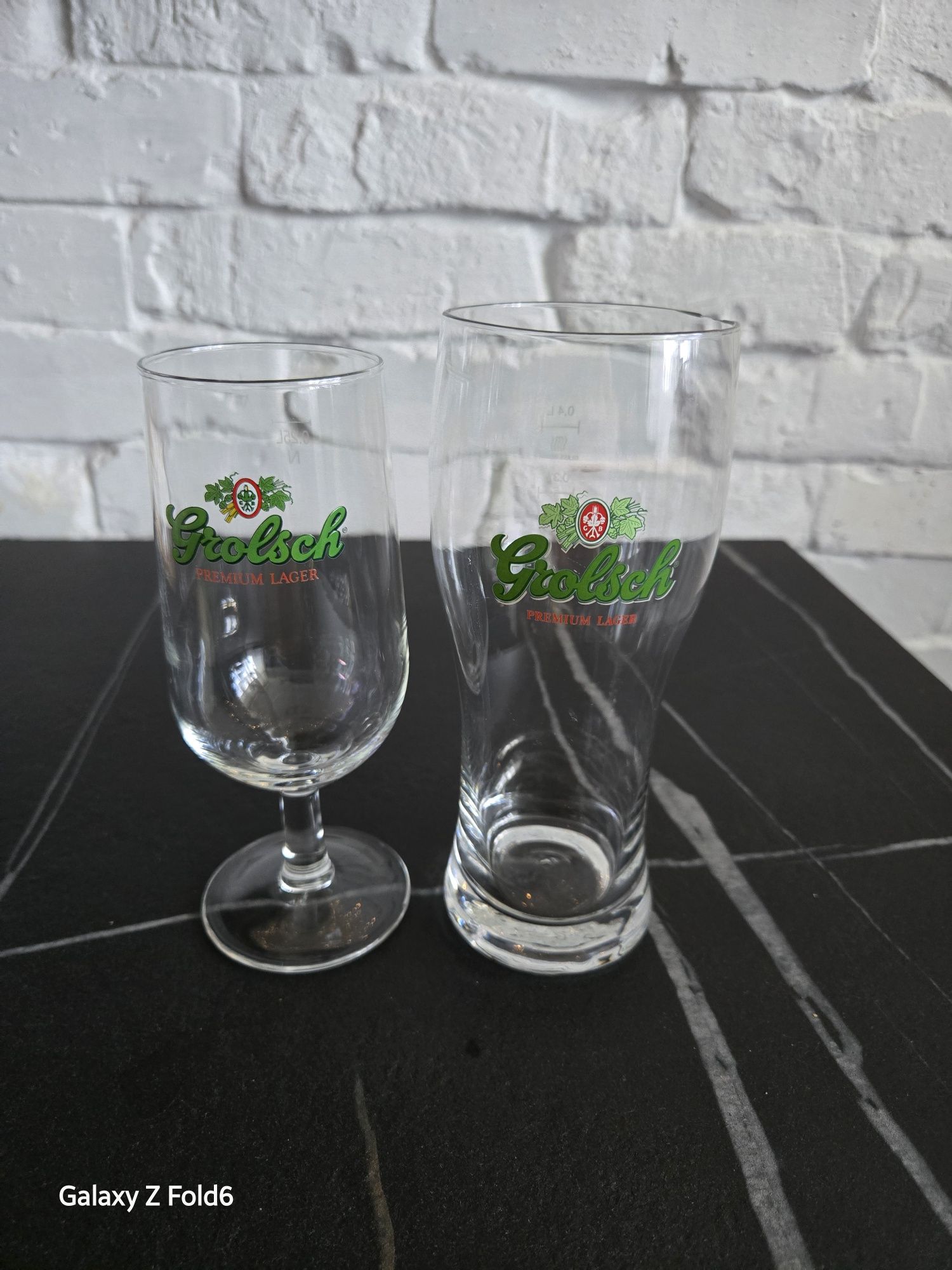 Kufel i kieliszek do piwa grolsch