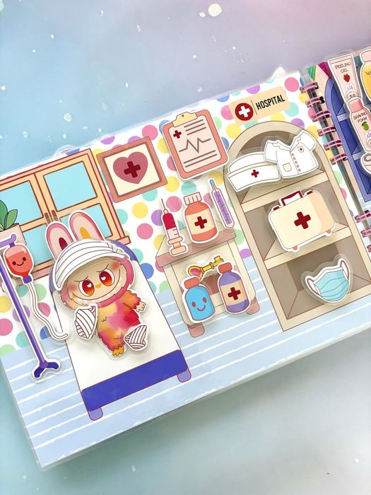 Лабубу гра на липучках ліпучках альбом книжка тока бока labubu labyby