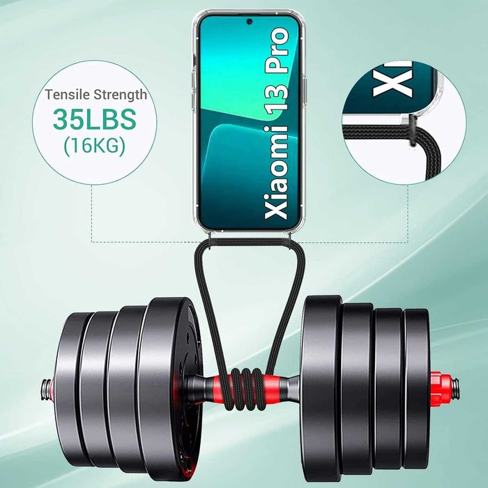 XCYYOO Xiaomi 13 Pro Etui + sznurek pasek torebka bezbarwne mocne