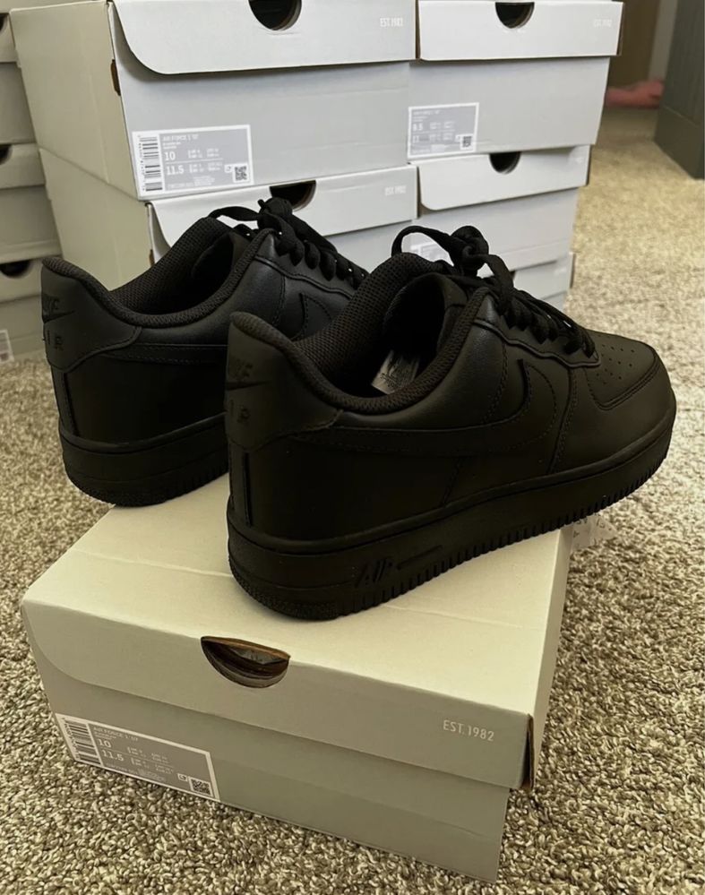 Оригинальные Кроссовки Nike Air Force 1 07 Black Original