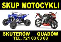 Skup quadow skuterów motorowerów motocykli każdy model rocznik i sta